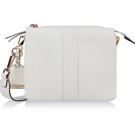 NEU GEOX Umhängetasche Leder off white Originalpreis CHF 199