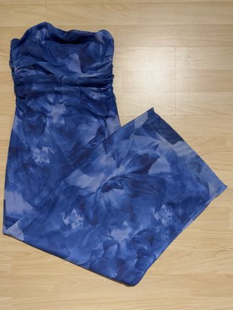 Shein Kleid, bandeau, Blau, Grösse XS