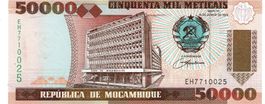 Mozambique 50000 Meticais 1993 P-138 UNZ