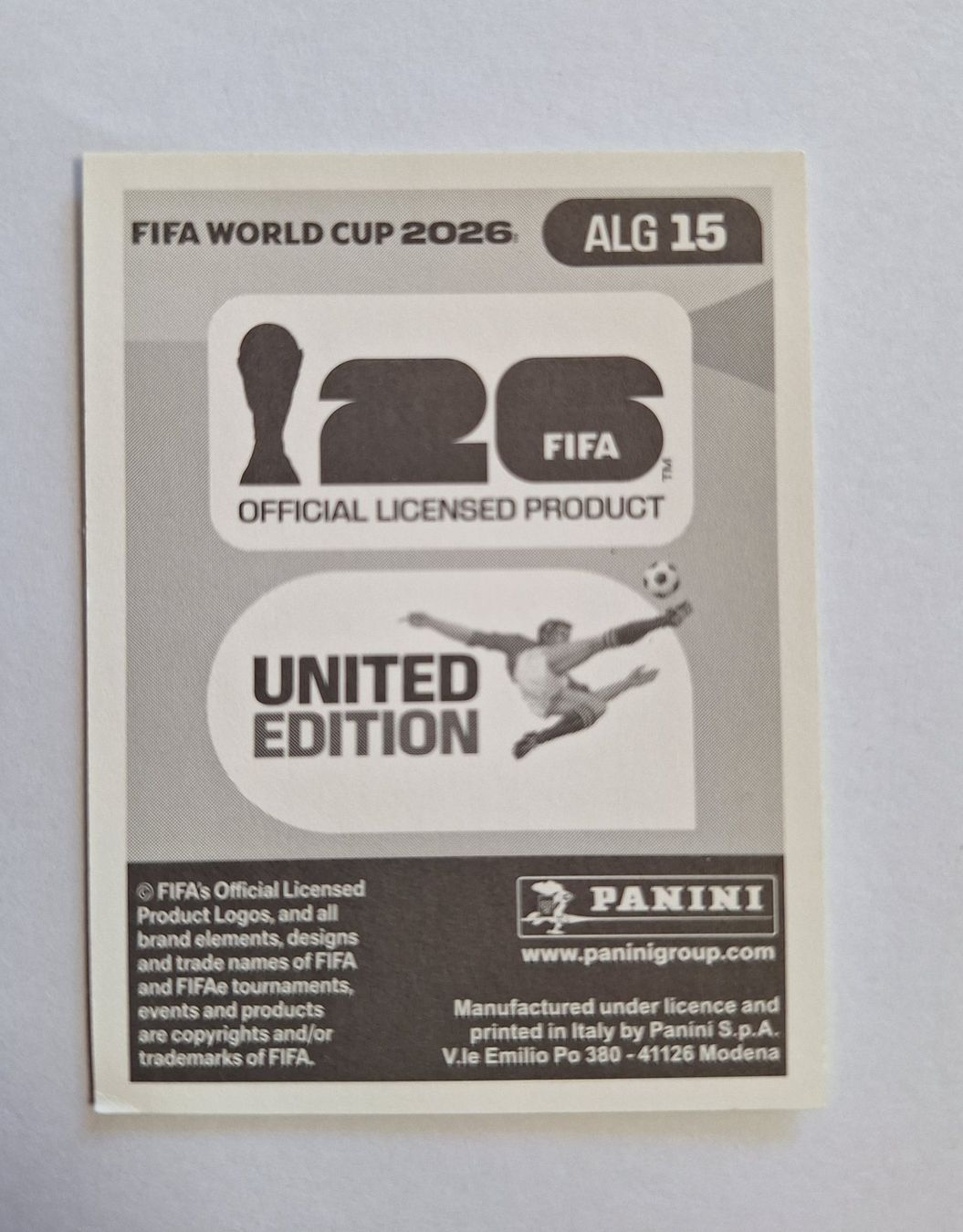Panini Cartes à collectionner: Panini Riyad Mahrez ALG 15 – Neuf (Voir description) à Romanens par Crocette 1