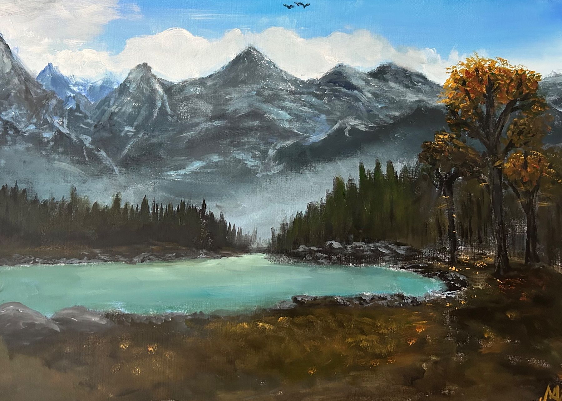 Dipinti: Berg Landschaft 50x70cm – Nuovo e nell'imballaggio originale da Pfäffikon SZ venduto da Andrei_Moro_Kunst