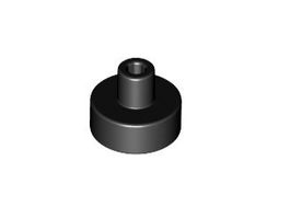 LEGO - 100x Black Round 1x1 with Bar  - 20482 - NEW