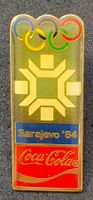 V400B Pin Coca Cola Olympic Games Olympiade - Sarajevo 1984