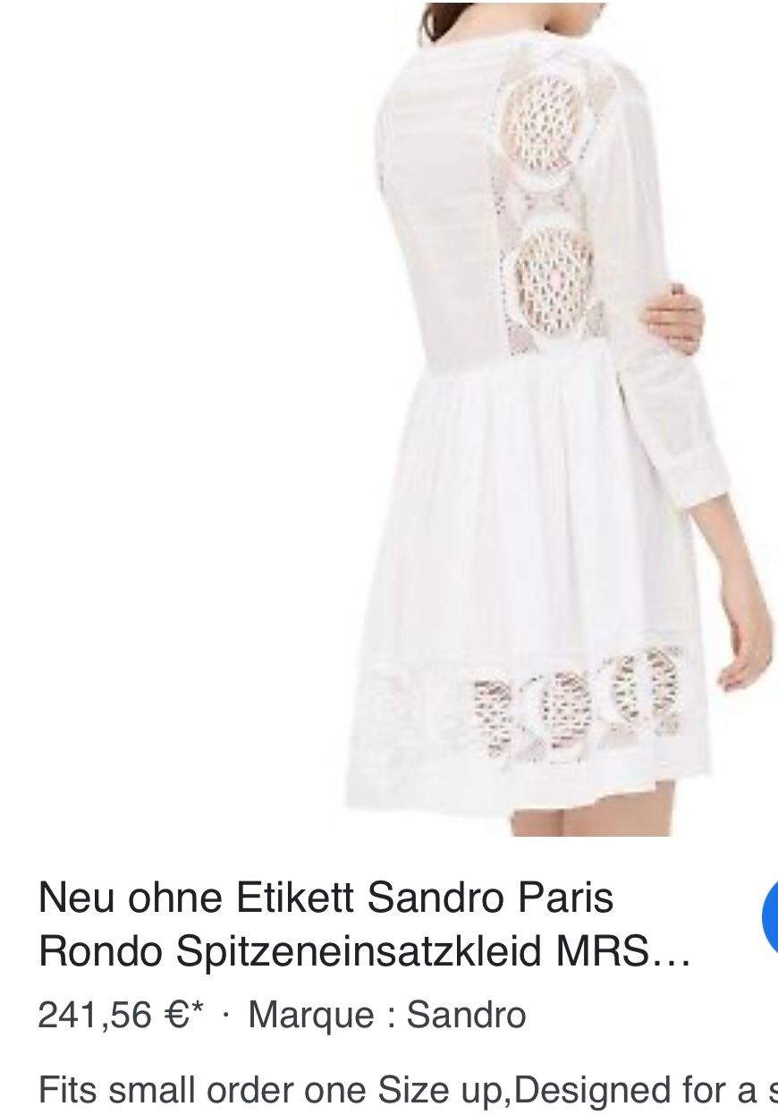 Sandro Kleider: Sandro Robe d'été blanche dentelle taille 38-40 – Gebraucht aus Genolier von ber_j8yx 6