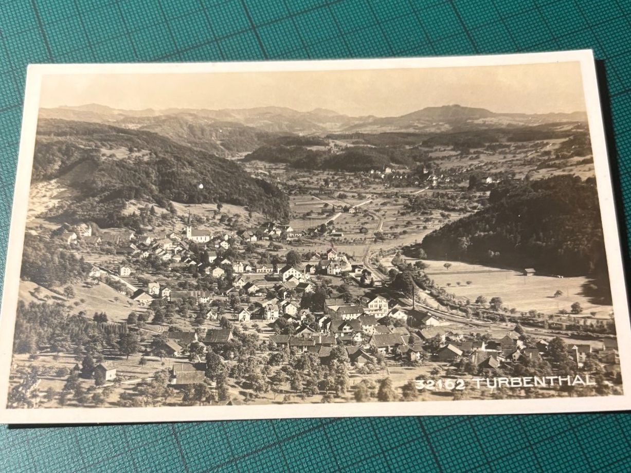 Cartoline postali: AK Turbenthal. Generalansicht. 1928. – Usato da Utzenstorf venduto da Rose0303 1