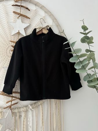 Schwarze Fleece Jacke Gr. 98/104