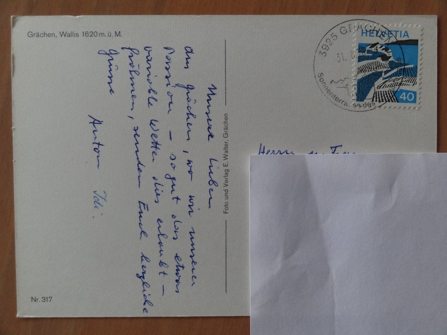 Cartoline postali: Grächen - Wallis - 1976 – Usato da St Léonard venduto da Riglin 1