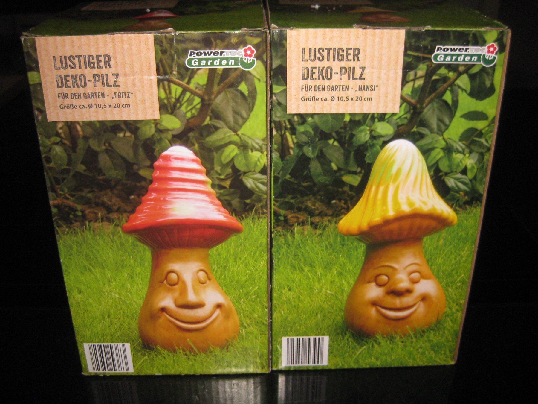 Figuren: 2 witzige Ton Gesicht PILZE – Neu und originalverpackt aus Romanshorn von Wazoohandlung 4