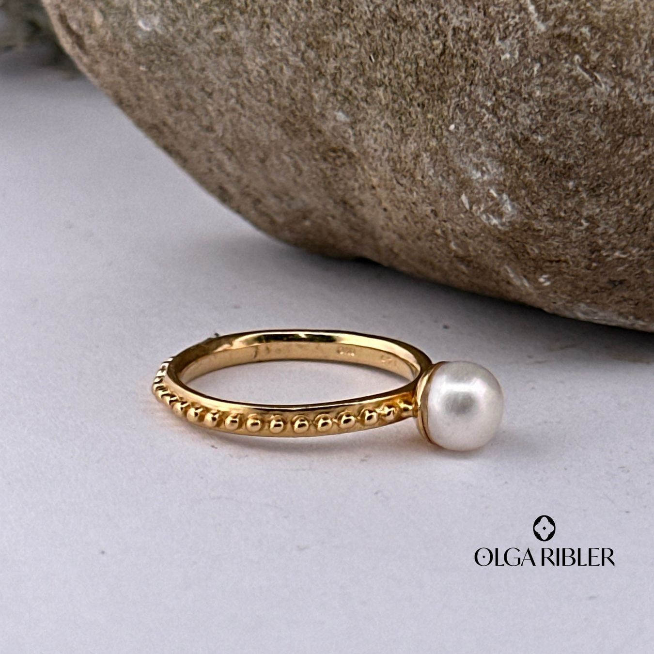 Olga Ribler Anelli: Feiner Silber Ring 925 mit Perle Grösse 56 – Nuovo (secondo la descrizione) da Luzern venduto da Schmuckoutlet 2