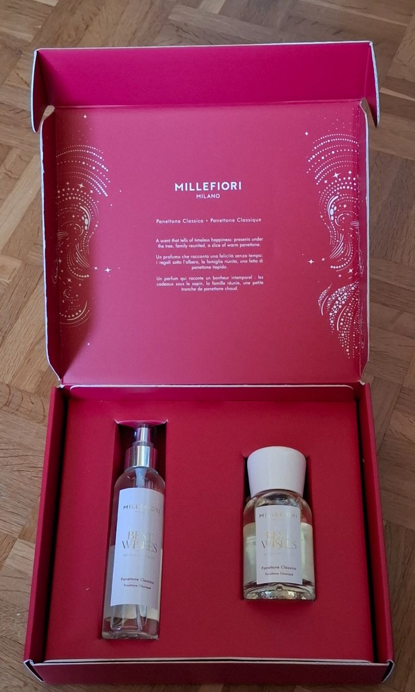 Raumspray: Coffret Millefiori, Diffuseur et parfum spray, Panettone/Box – Neu und originalverpackt aus MOUTIER von Anto21 3