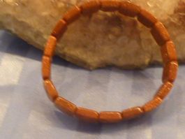 Armband Terracotta mit Goldglimmer Acryl