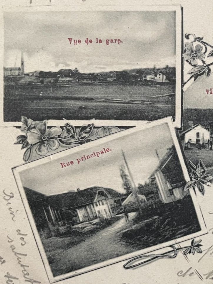 Cartoline postali: Souvenir de VILLAZ-SAINT-PIERRE 4 Bild, Poste, École – Usato da Wald ZH venduto da TLILEF 1