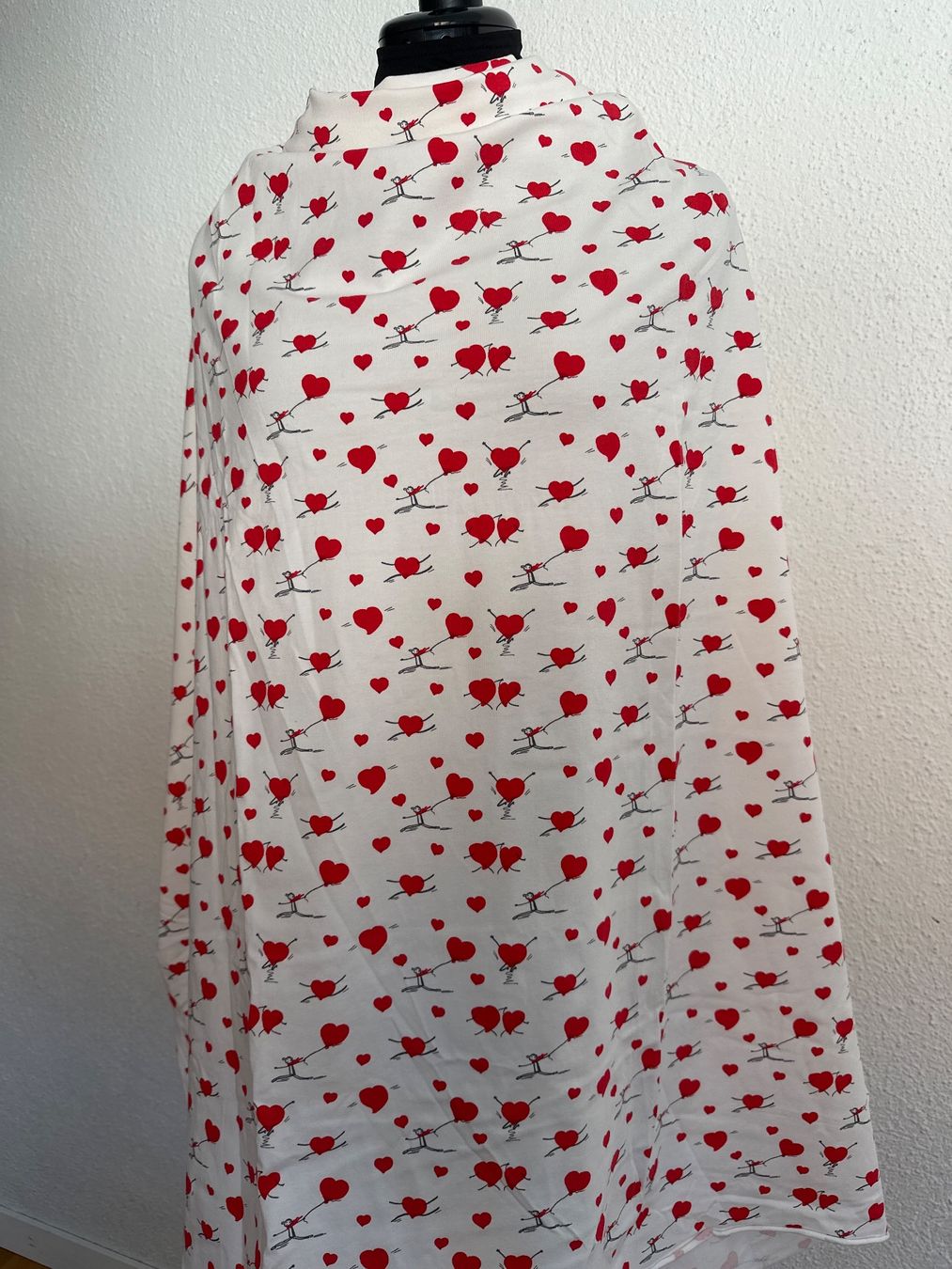 Tessuti: Jersey mit Herzen 1,2 m x 1,4 m – Usato da Bad Zurzach venduto da Anabenae