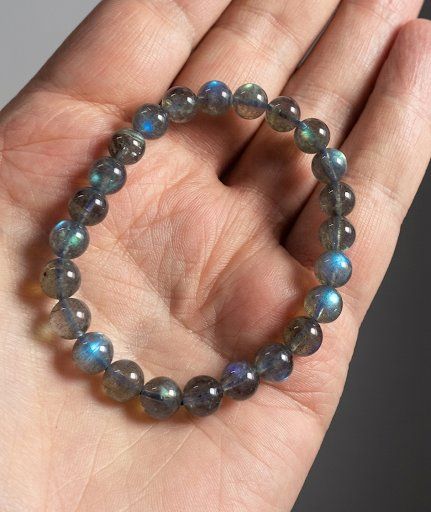 Armbänder & -reifen: Labradorit-Armband auf Stretchband – Neu und originalverpackt aus Matten b. Interlaken von kero71