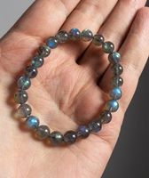 Labradorit-Armband auf Stretchband