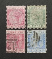 Gibraltar 1887-89, Victoria, gestempelte