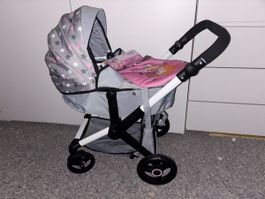 Neuwertiger Puppenkinderwagen mit neuem Schlafsack