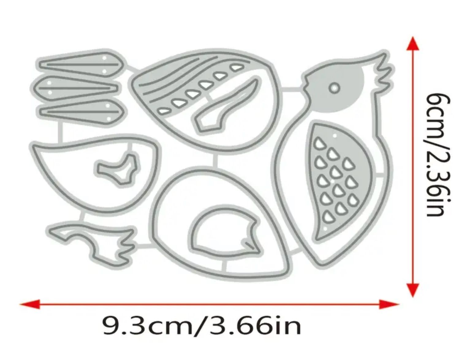 Sciablone: detailierter Vogel - Stanzschablonen – Nuovo e nell'imballaggio originale da Frenkendorf venduto da jazzplatten 1