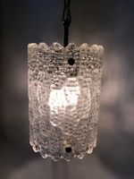 schwere Glaslampe Hängelampe Pressglas 60er