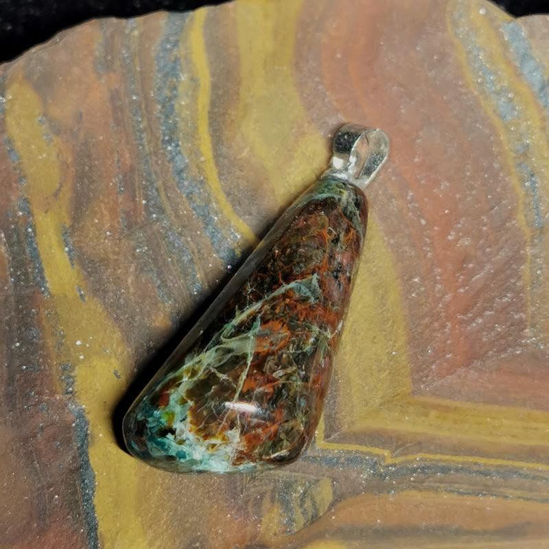 Ciondoli: Chrysokoll Anhänger – Nuovo e nell'imballaggio originale da Walenstadt venduto da vkt_qc8d 3