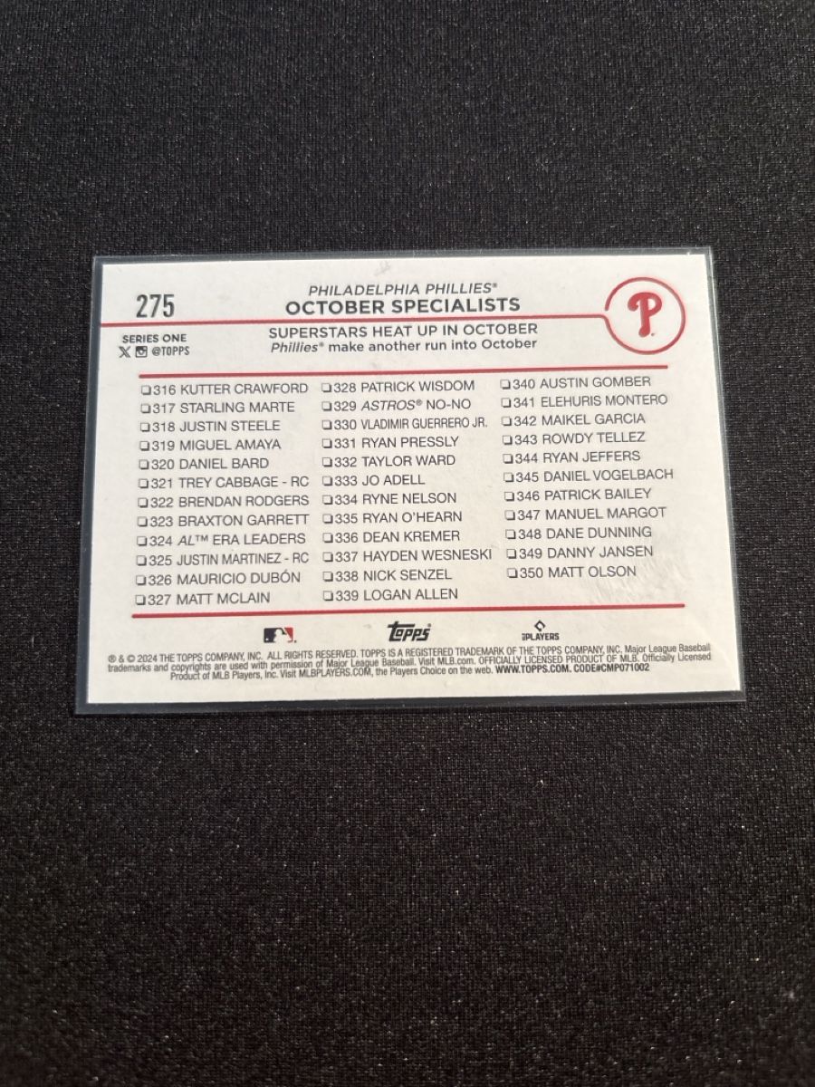 Topps Carte collezionabili: Topps Baseball Karte - Phillies October Specialists – Usato da Kaiseraugst venduto da Baum_12 1