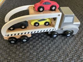 Wooden car carrier truck with 3 cars good condition