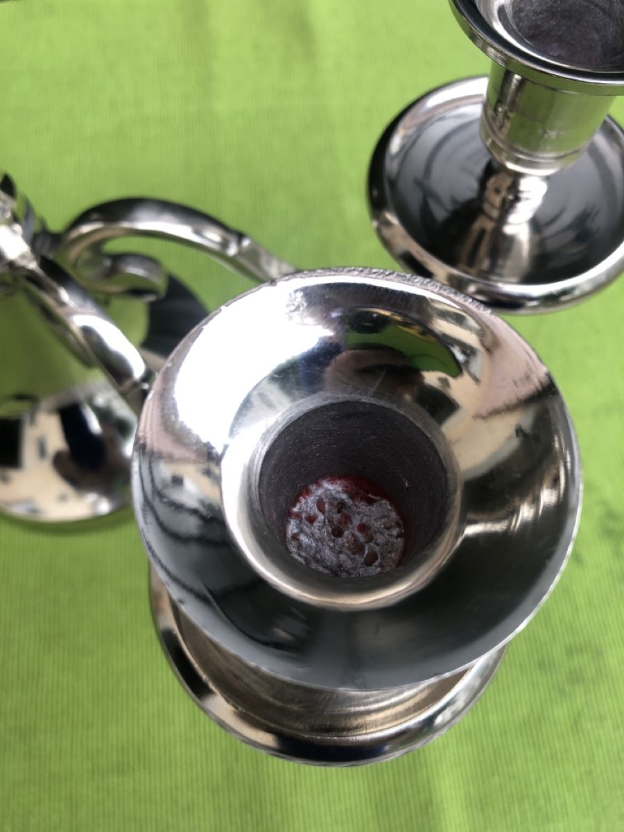 Portacandele: Eleganter Kerzenständer, 4-armig, Silberlook, Top-Zustand – Usato da Zürich venduto da nickee888 3