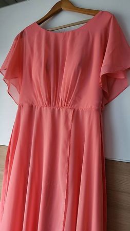 Brautjungfernkleid Kleid festlich 42 Wassermelone pink rosa