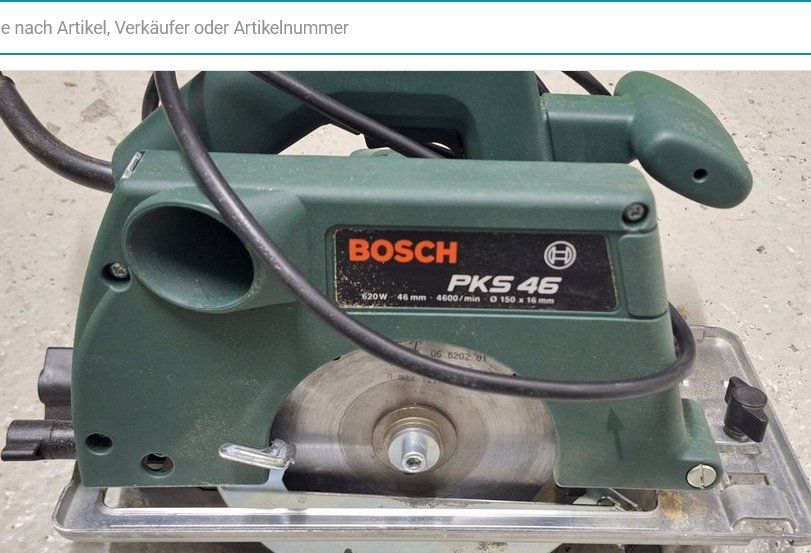 Bosch Sägen: Bosch PKS 46 Handkreissäge – Gebraucht aus Schalunen von Pierinoll