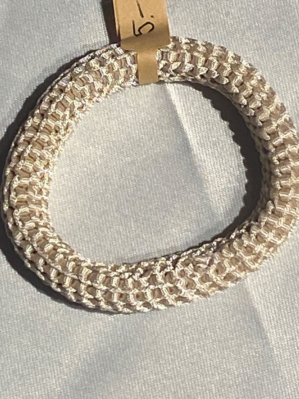 Bracciali & Braccialetti: STOFF ARMBAND-BEIGE,HANDGEMACHT – Nuovo e nell'imballaggio originale da Meienried venduto da ManuelaBoutique 5