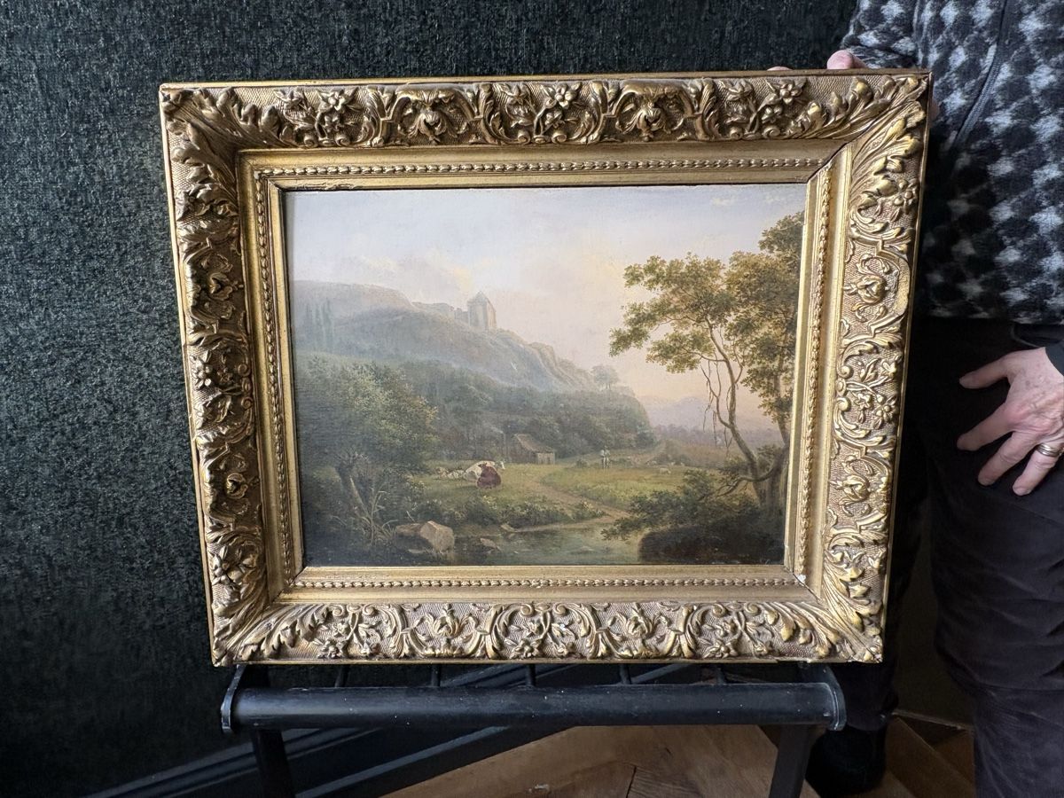 Dipinti: Landschaft, von Jules Joseph Ducorron, 1846 – Usato da Gattikon venduto da mo.suter 1