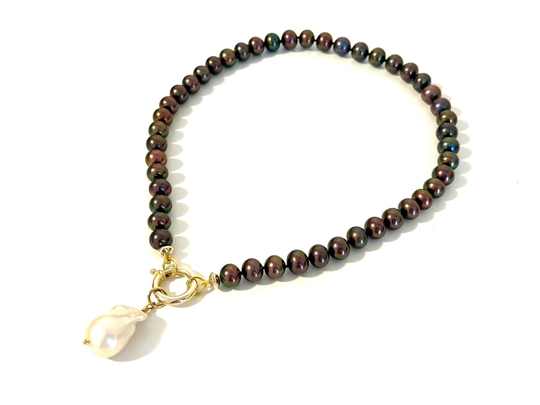 Ketten: Baroque & Black Pearl Necklace - Sterling Silver – Neu und originalverpackt aus Rüschlikon von ThereseJewelryDesign 4