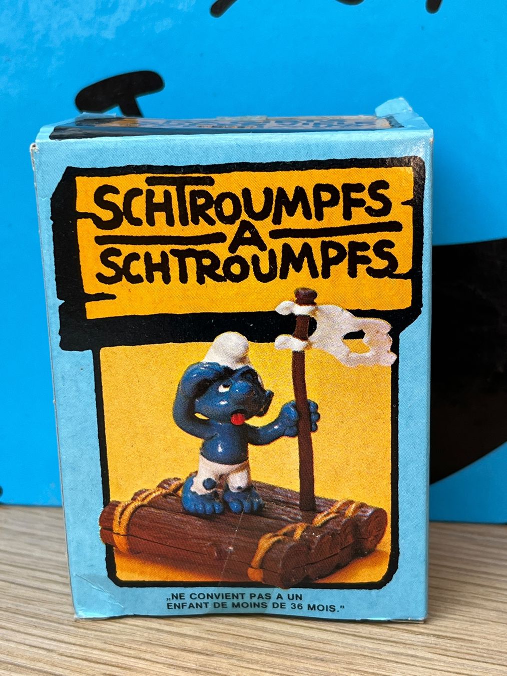 Schleich Statuette: Schiffbrüchiger Schlumpf auf Floss, Originalverpackung – Usato da Lyss venduto da Duckszone