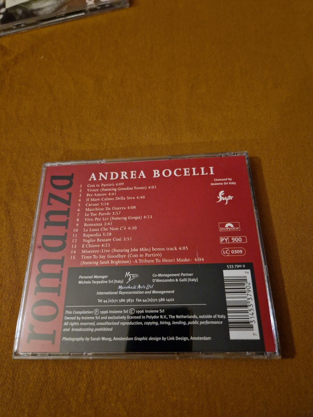 CDs: Andrea Bocelli - Romanza – Gebraucht aus Wattenwil von Mage66 1