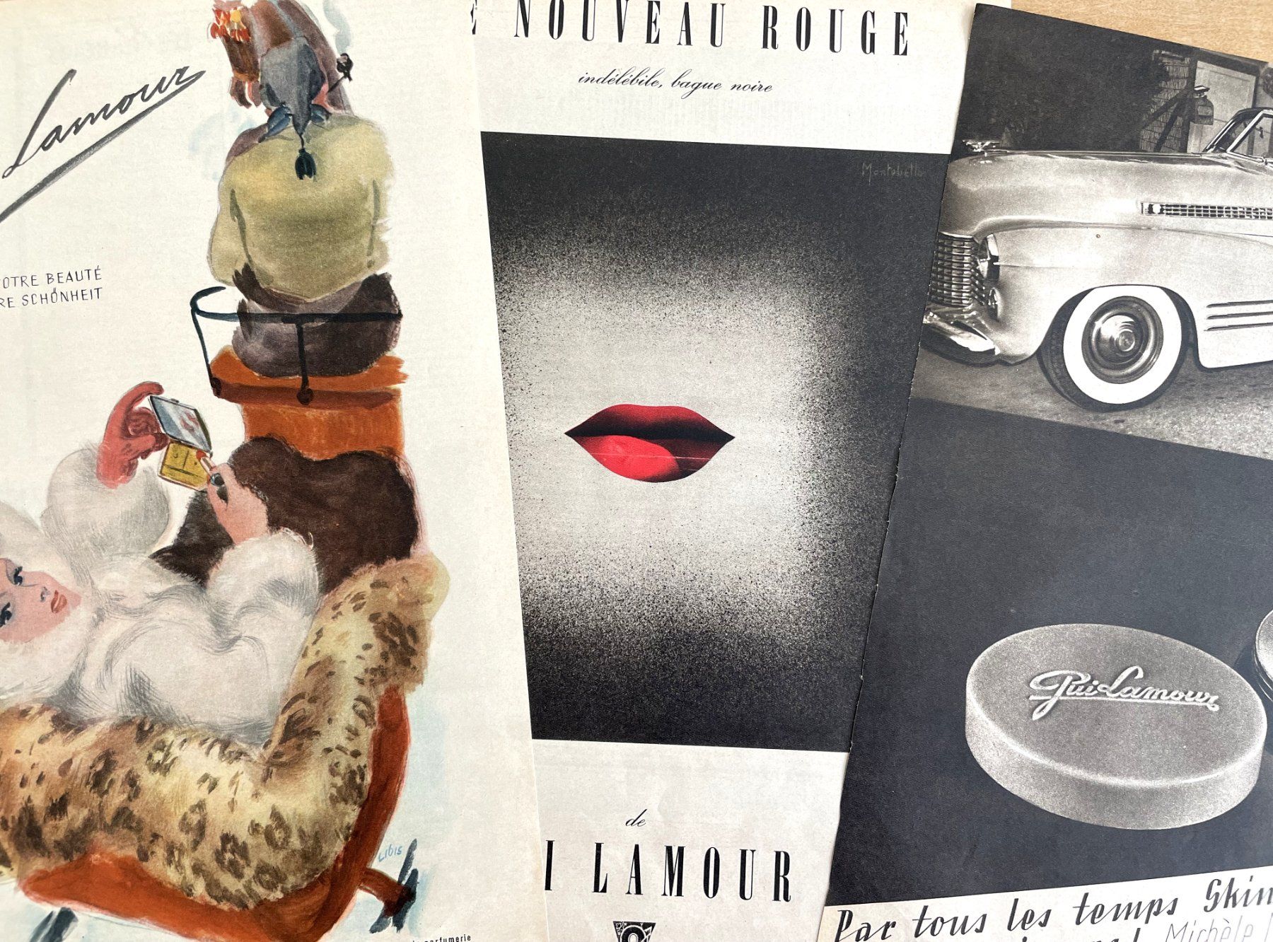 Foto & Immagini: Guy Lamour - 3 alte Werbungen / Publicités 1944/46 – Usato da Savagnier venduto da Ne2065