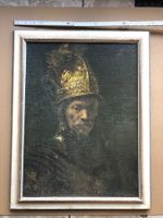 Bild Gemälde Rembrandt DER MANN mit dem GOLDHELM Repro alt