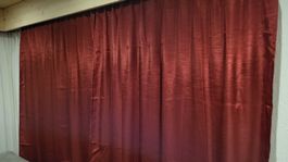 Nachtvorhang Set dunkelrot glänzend 2Stk a 110cm x 246cm