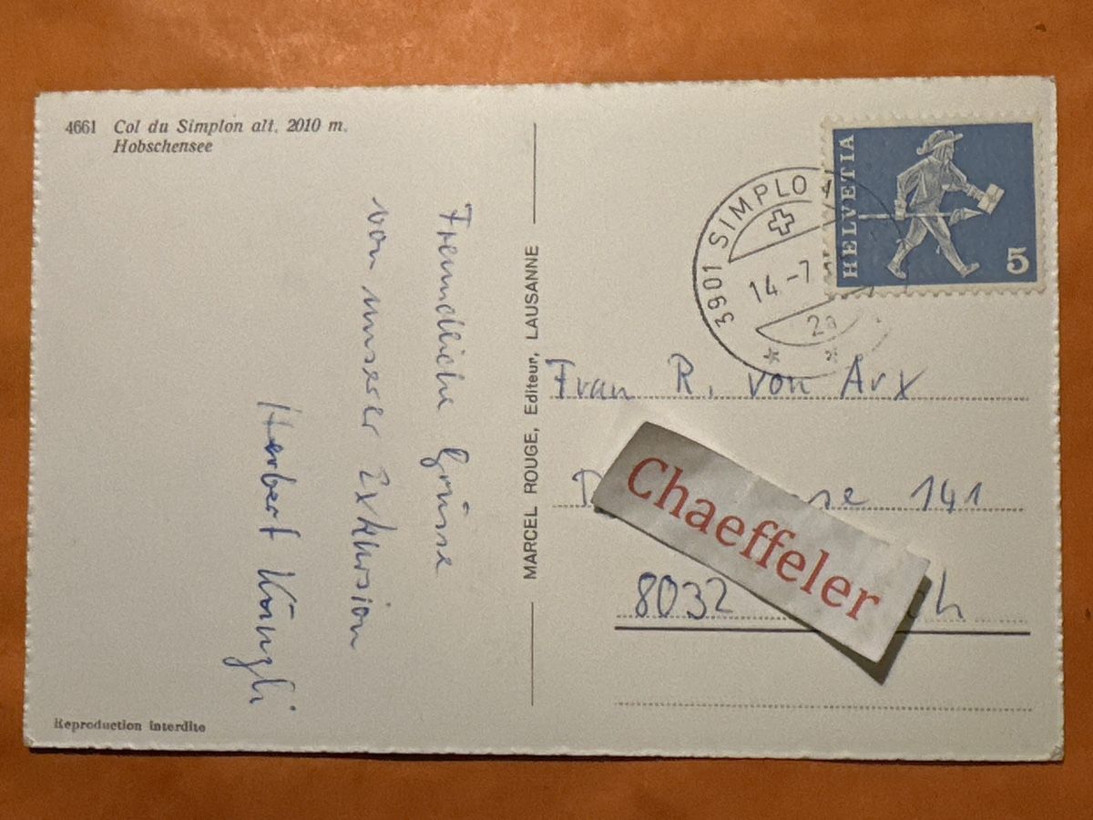 Cartes postales: 4661 COM du Simplon Hospiz, Hobschensee – D'occasion à Zürich par Chaeffeler 1