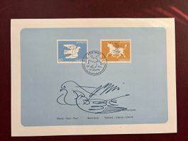 Cachet philatélique Hans Erni, exposition 1995, rare! (56)