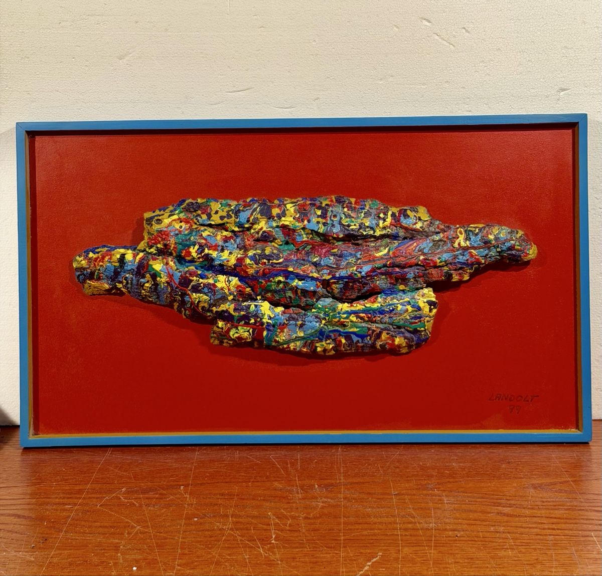 Gemälde: Vibrant Abstract Sculpture Art, Textured Mixed Media, signed – Gebraucht aus Lausanne von artnouveau04