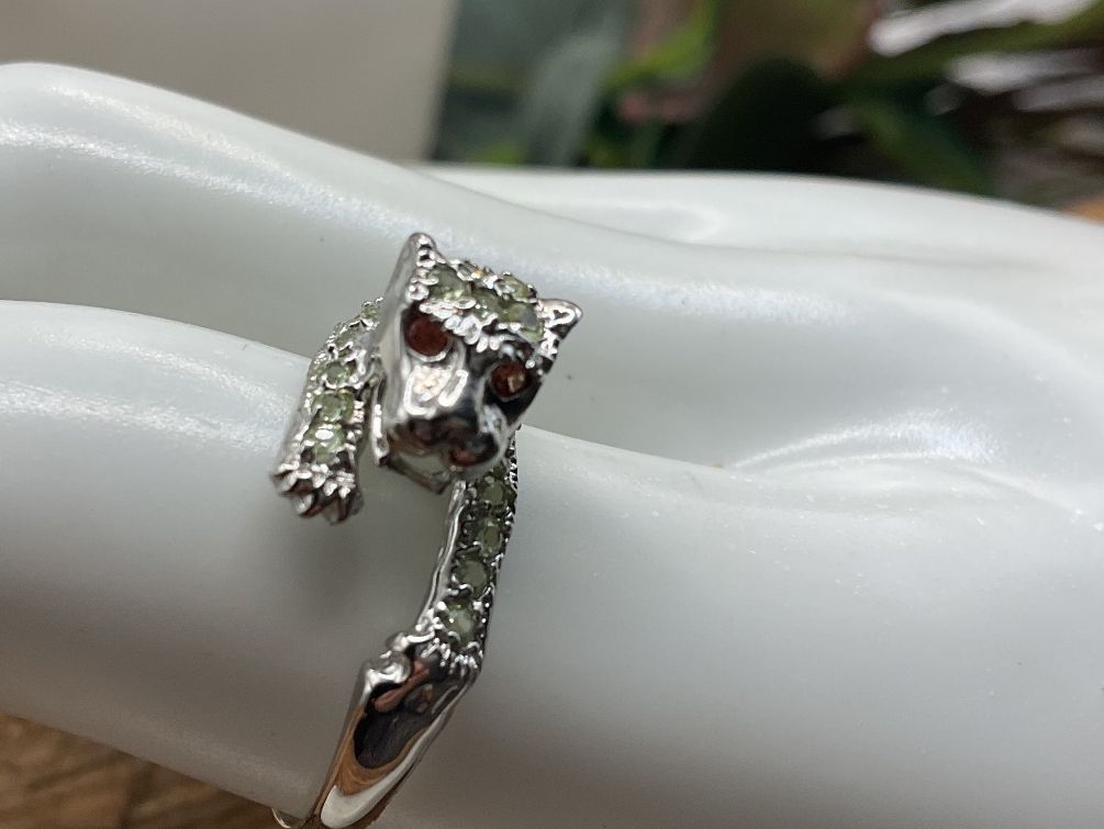 Ringe: Tiger Ring in SS mit Peridots Gr.55.5 – Neu (gemäss Beschreibung) aus Luzern von S.Kern01 4