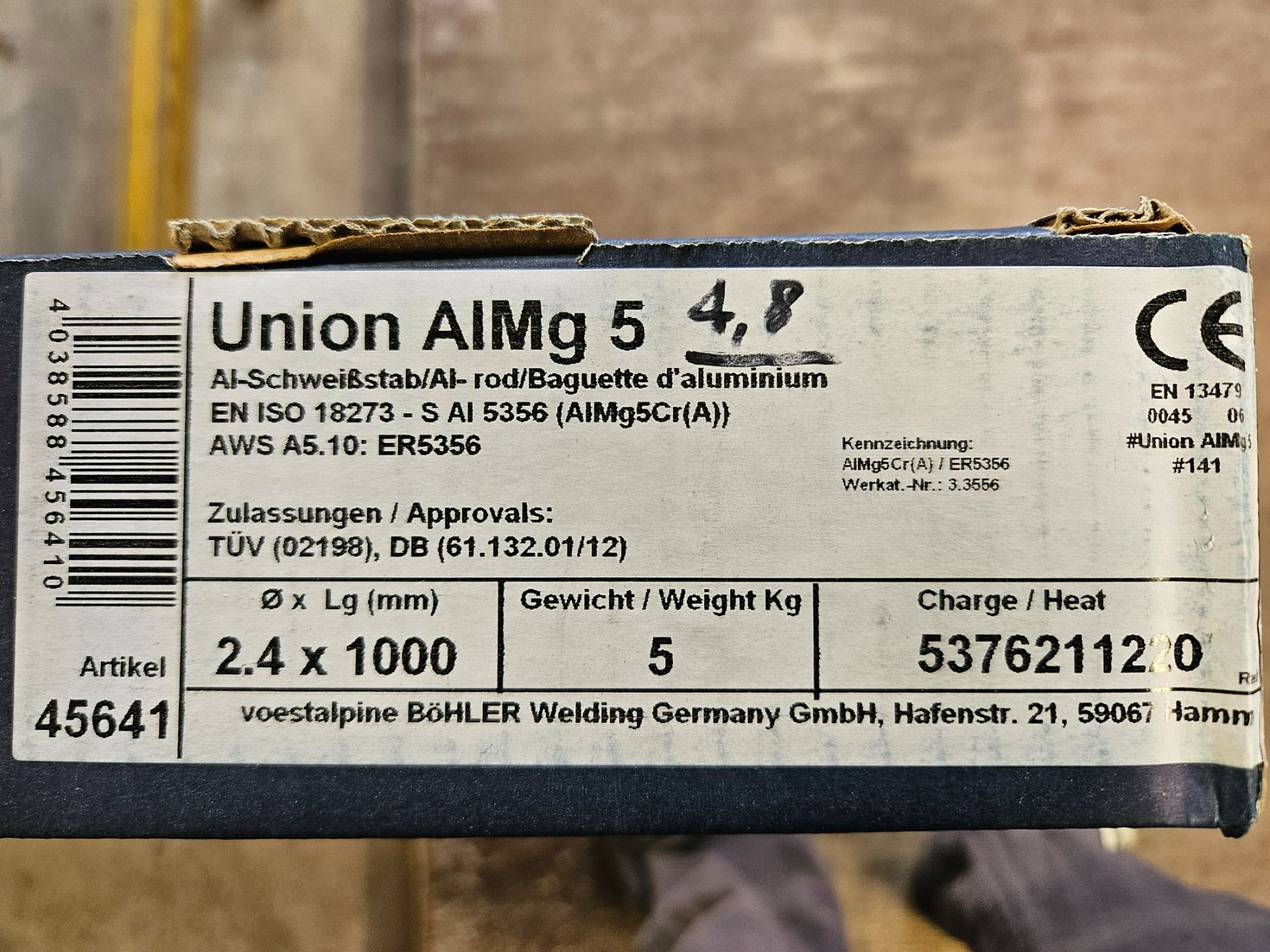 Saldatori: WIG - Stab Böhler AlMg 5 2.4mm – Usato da Brunnadern venduto da tasmareo1