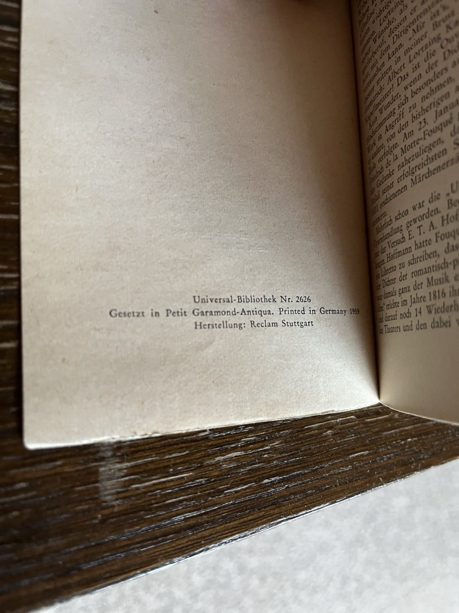 Libri: Undine - Romantische Zauberoper – Usato da Winterthur venduto da Mmagu 2