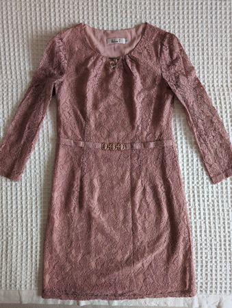 Elegant Lace Dress, size S, pink