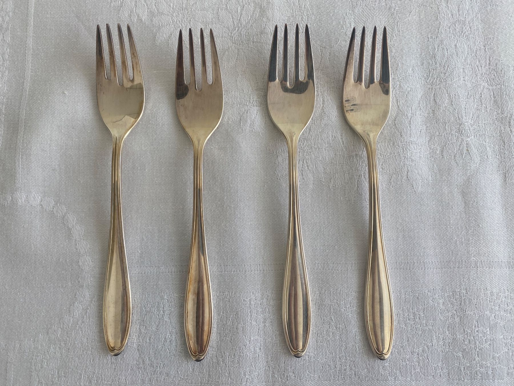 WMF Forchette: 4 versilberte Dessertgabeln, Marke WMF – Usato da Binningen venduto da 1adler