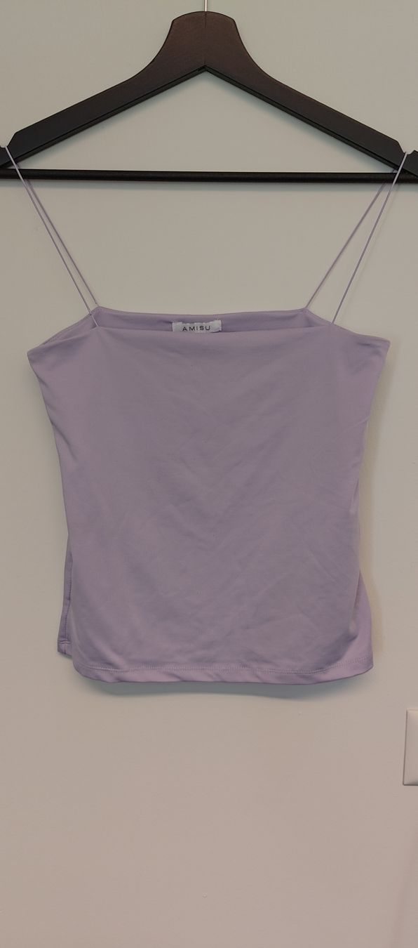 Top: Amisu lilac cami top - spaghetti strap - size S – Usato da Schwerzenbach venduto da VityaCrafts