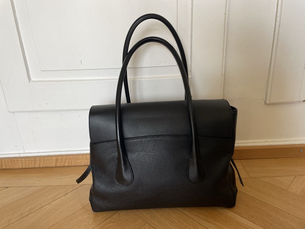 Borse da donna: Black Leather Tote Bag - Flattered – Usato da Zürich venduto da sar_c828 1