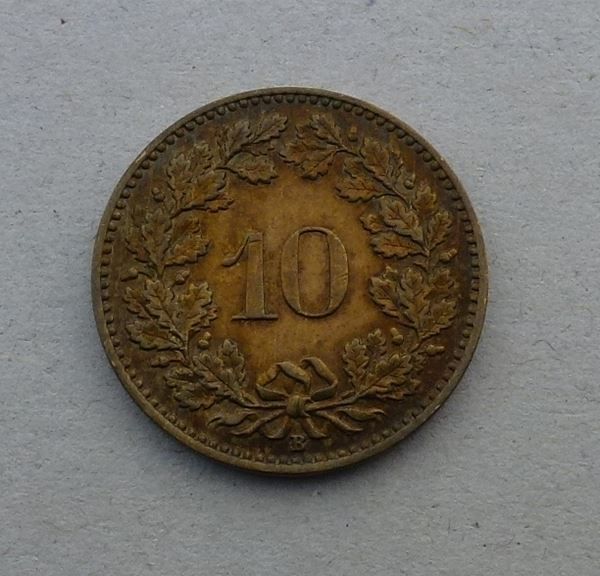 Tutti le monete: ++ 10 Rappen 1919 Messing – Usato da Walkringen venduto da Casablanca777 1