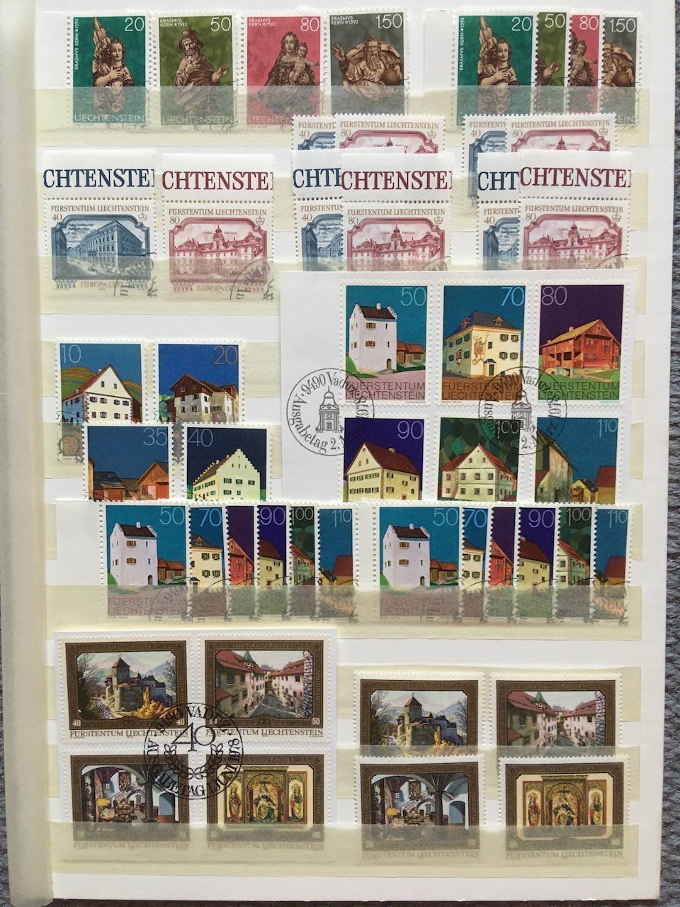 Alle Briefmarken: Liechtenstein 1974-79 postfrisch und gestempelt mit ET – Gebraucht aus Nesslau von zueri6 5