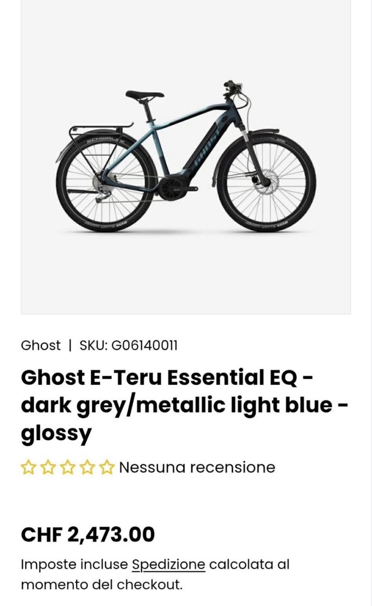 Ghost Velos: GHOST E - TERU Essential EQ | BOSCH PERFORMANCE LINE | NEU – Neu und originalverpackt aus Zofingen von oz_48d 1